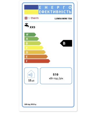 На фото Водонагрівач накопичувальний електричний Hi-therm LUMIA MINI 15A